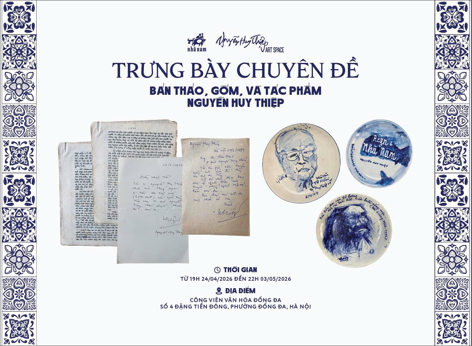 Trưng bày chuyên đề: Bản thảo, gốm và tác phẩm Nguyễn Huy Thiệp